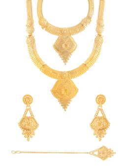 Yellow Chimes - One Gram Gold Bridal Jewellery Set