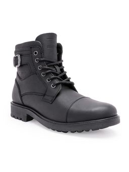 Red Tape - Men's Solid Black Ankle Length Boots