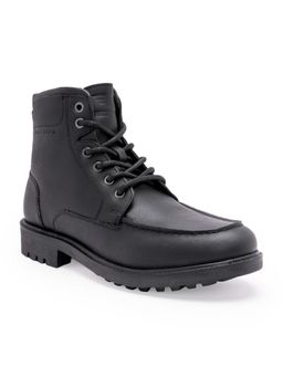 Red Tape - Men's Solid Black Ankle Length Boots