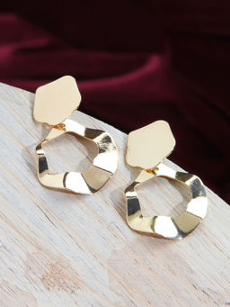 Kazo - Gold Embosed Earrings