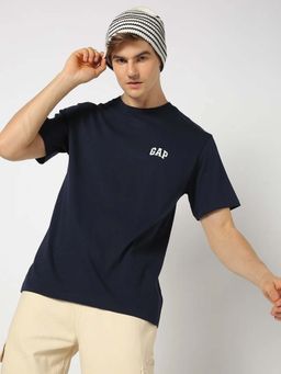 GAP - Navy Blue Printed Regular Fit T-Shirt