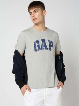GAP - Grey Printed Slim Fit T-Shirt