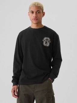 GAP - Black Printed Relaxed Fit T-Shirt