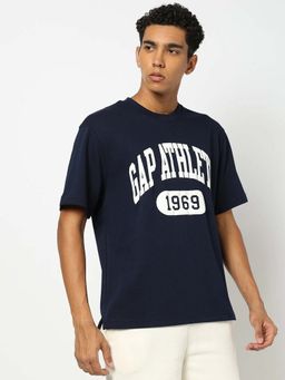 GAP - Navy Blue Printed Relaxed Fit T-Shirt
