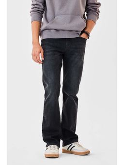 Snitch - Grey Solid Straight Fit Jeans