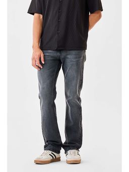 Snitch - Black Solid Straight Fit Jeans