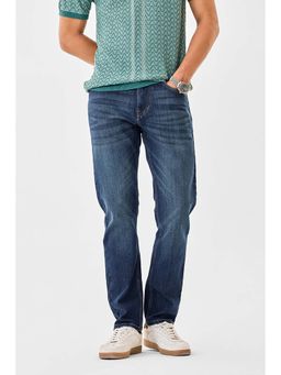 Snitch - Blue Solid Regular Fit Jeans