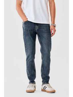 Snitch - Blue Solid Slim Fit Jeans