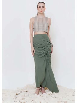 THE SILK LOVE - Olive Green Emily String Skirt