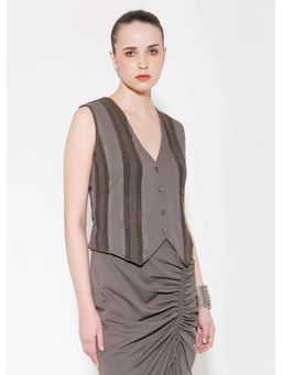 THE SILK LOVE - Shadow Grey Alba Waistcoat