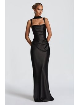 Bee Boe - Liora Satin Black Gown