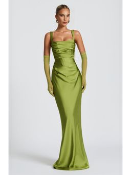 Bee Boe - Liora Satin Green Gown