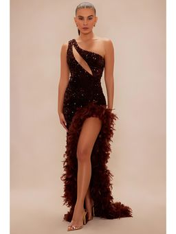 Bee Boe - Stellar Allure Maroon Dress
