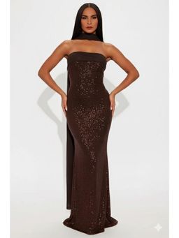 Bee Boe - Starlit Muse Chocolate Dress with Scarf