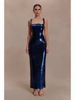Bee Boe - Sculpt Sequin Square Navy Dress