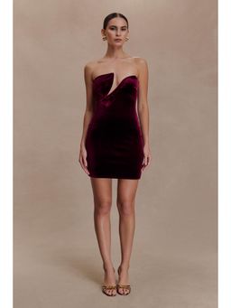 Bee Boe - Velora Velvet Sculpt Purple Dress