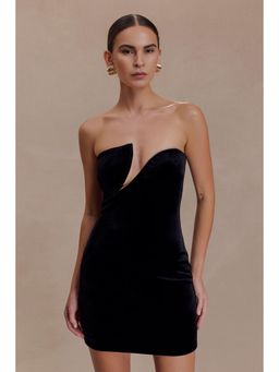 Bee Boe - Velora Velvet Sculpt Black Dress
