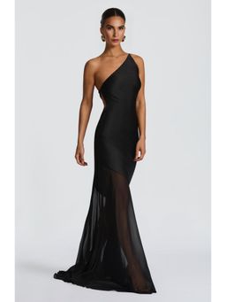 Bee Boe - Midnight Tide One-Shoulder Black Gown