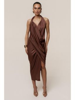 Bee Boe - Brown Drape Dress