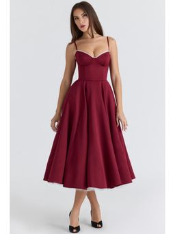 Bee Boe - Maroon Satin Dress