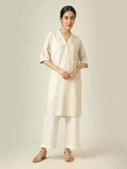 Saltpetre - Women Linen Long Tunic - Off White