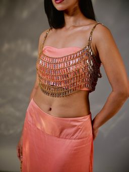 Tussya by Shreya - Coral Sutara Bustier