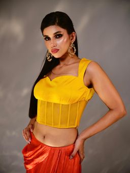 Tussya by Shreya - Yellow Ravya Corset