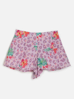 One Friday - Fashion Casual Girls Cotton Printed Pink Shorts