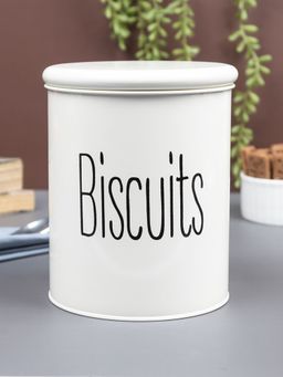 Voncasa - Biscuits Jar with Lid - (Off White, 1700ml)