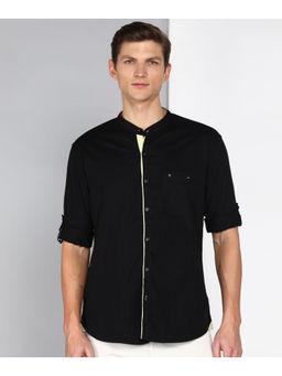 KUONS AVENUE - Men's Linen Cotton Mandarin Collar Casual Shirt