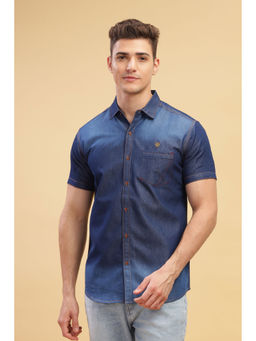 KUONS AVENUE - Denim Half Sleeve Shirt