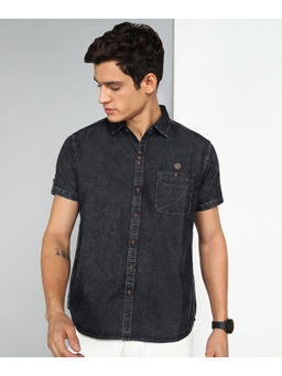 KUONS AVENUE - Denim Half Sleeve Shirt