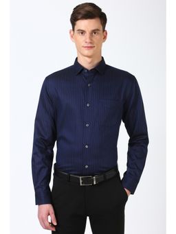 Peter England - Men Navy Regular Fit Formal Shirt