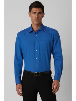 Van Heusen - Men Blue Regular Fit Check Full Sleeves Formal Shirt