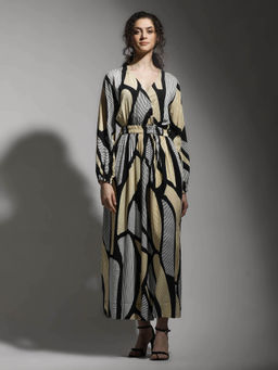 Dora Dori - Relaxed Fit Printed Printed Long Dress