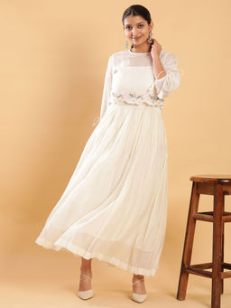 BohoJazz - Ivory Bohemian Signature Dress with Embroidered Mul Top (Set of 2)