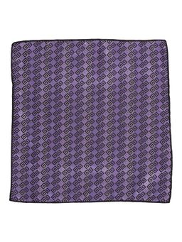 The Tie Hub - Geometrical Purple Microfiber Pocket Square