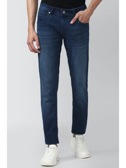 Peter England - Men Blue Dark Wash Slim Tapered Jeans