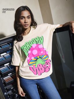 The Souled Store - Originals: Shroomy Vibes Women Oversized T-Shirt