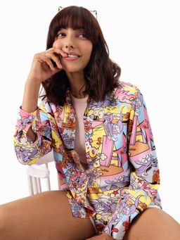 The Souled Store - Official Tom & Jerry: High Energy Women Oversized Shirts