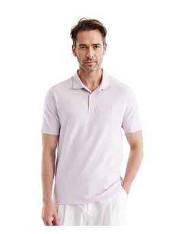 Rare Rabbit - Aroe Pastel Purple Plain Regular Fit Polo T-Shirt