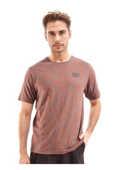 Rare Rabbit - Azo Dark Brown Graphic Print Regular Fit T-Shirt