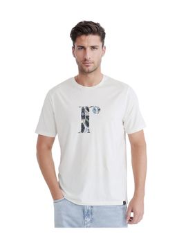 Rare Rabbit - Bent Off White Graphic Print Regular Fit T-Shirt
