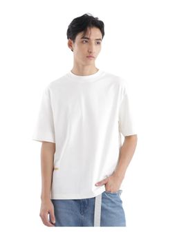 Rare Rabbit - Blin Off White Graphic Print Oversized Fit T-Shirt