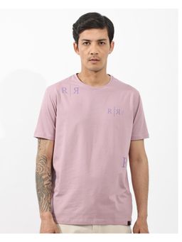 Rare Rabbit - Brule Dusky Pink Graphic Print Regular Fit T-Shirt