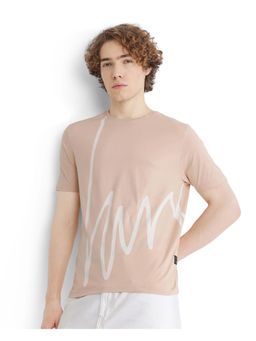 Rare Rabbit - Chael Peach Graphic Print Regular Fit T-Shirt