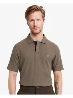 Rare Rabbit - Charles Olive Plain Regular Fit Polo T-Shirt