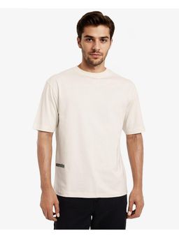 Rare Rabbit - Ches Off White Graphic Print Oversized Fit T-Shirt