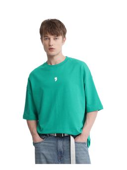 Rare Rabbit - Chile Green Graphic Print Oversized Fit T-Shirt