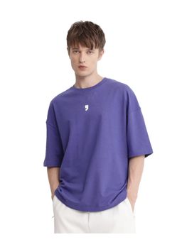 Rare Rabbit - Chile Purple Graphic Print Oversized Fit T-Shirt